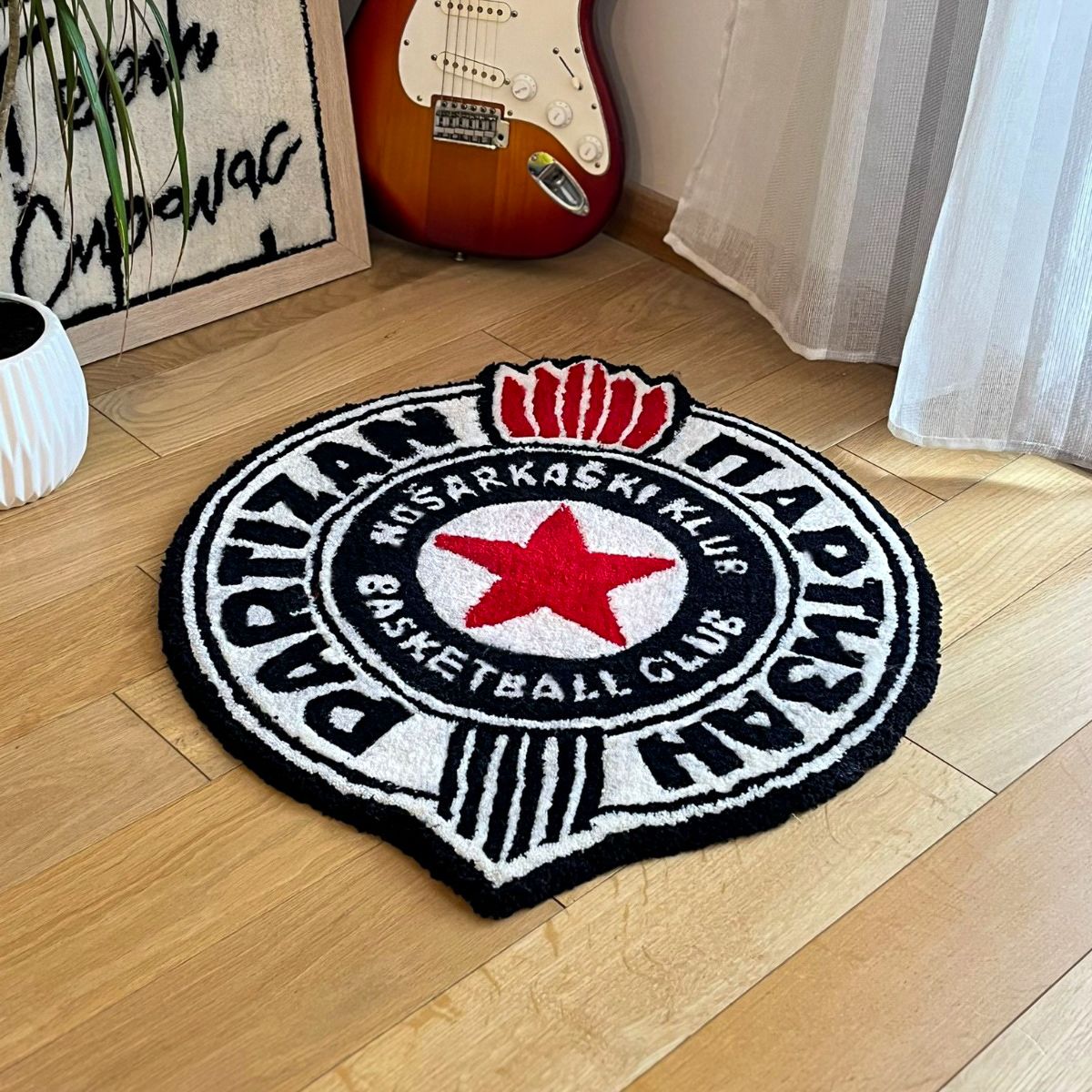 Close-up detail of tufted wool texture